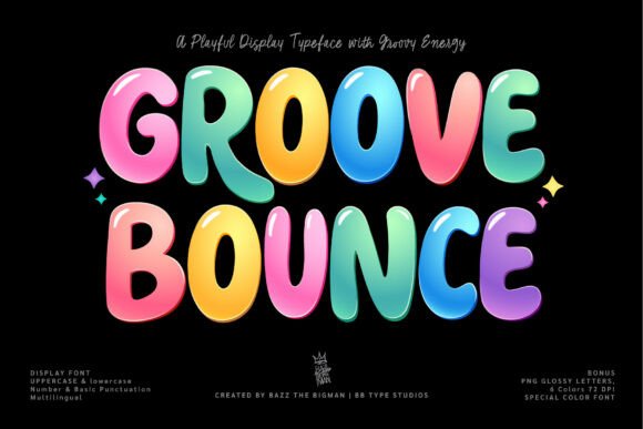 Groove Bounce: The Playful Display Font for Vibrant Projects