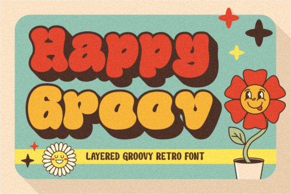 Happy Groov: A Layered Retro Font for Vibrant Design