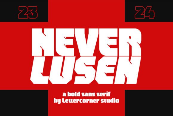 Neverlusen: A Display Typeface Forged in Victory
