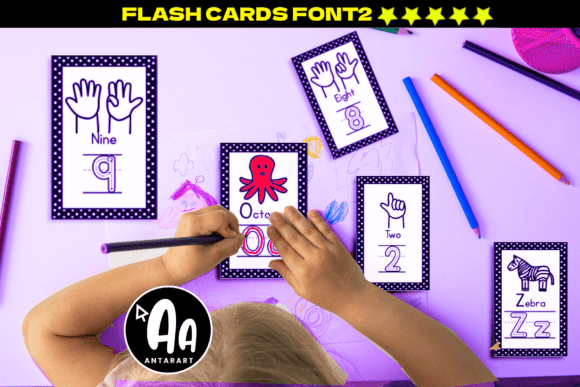 Polka Dot Flash Cards: Creative Font for Learning