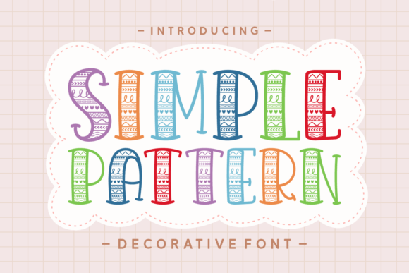 Simple Pattern: A Playful Font for Vibrant Projects