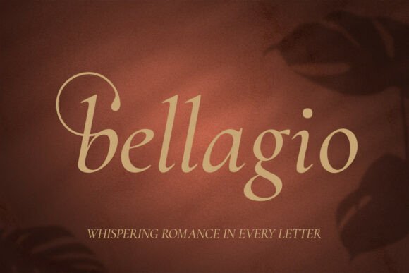 Whispering Romance: The Bellagio Serif Typeface